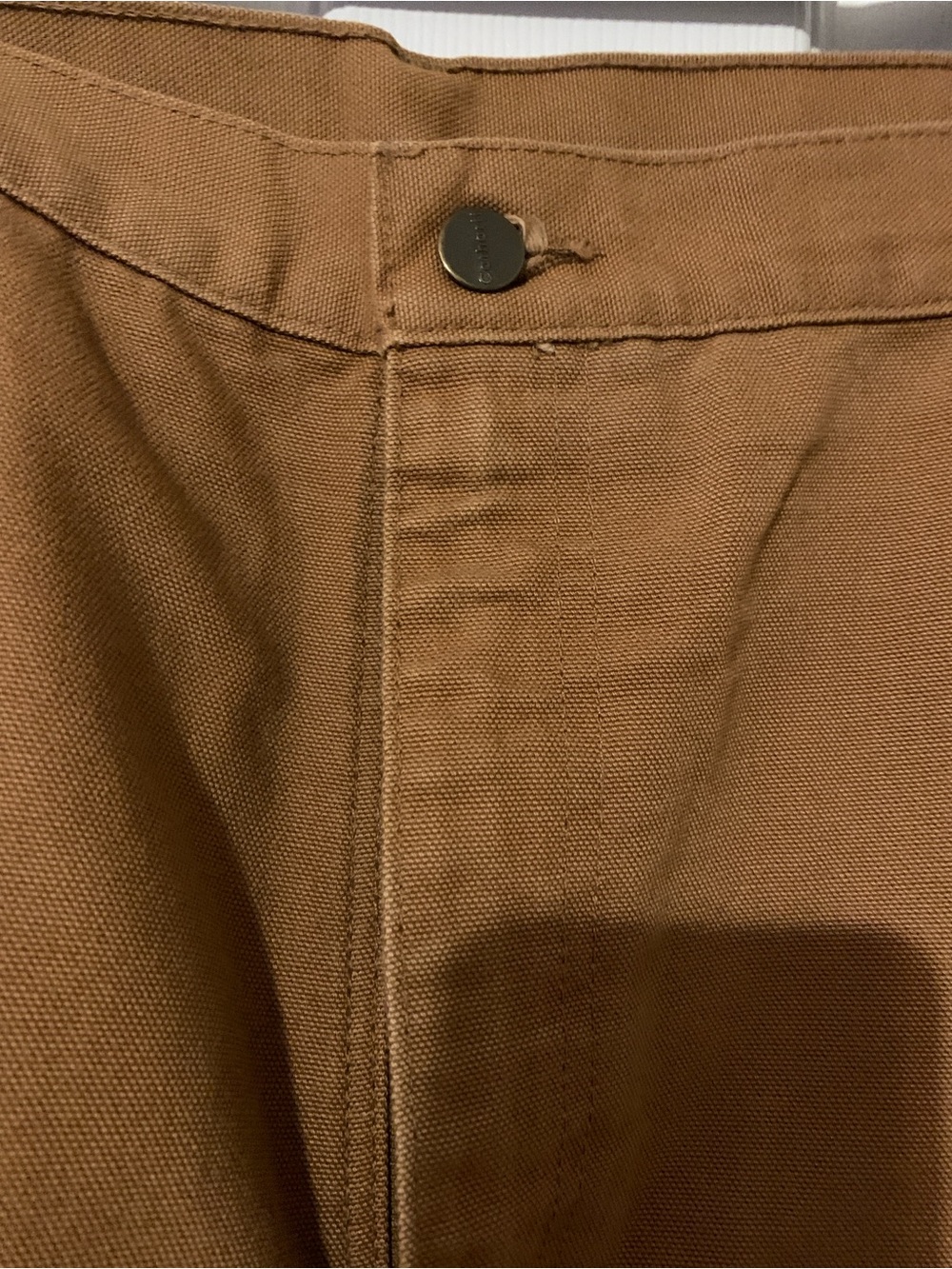 Carhartt Brown Canvas Workwear Pocket with Logo Patch